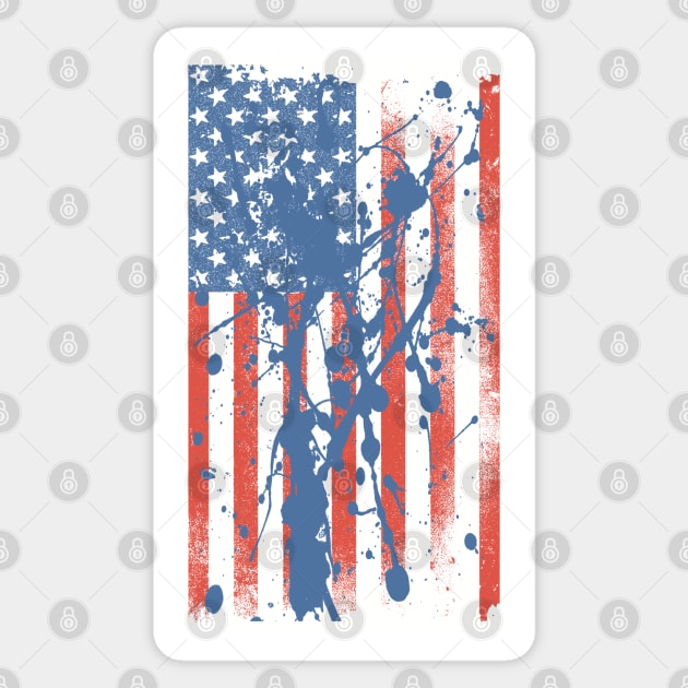 Vintage American Flag Sticker by Etopix